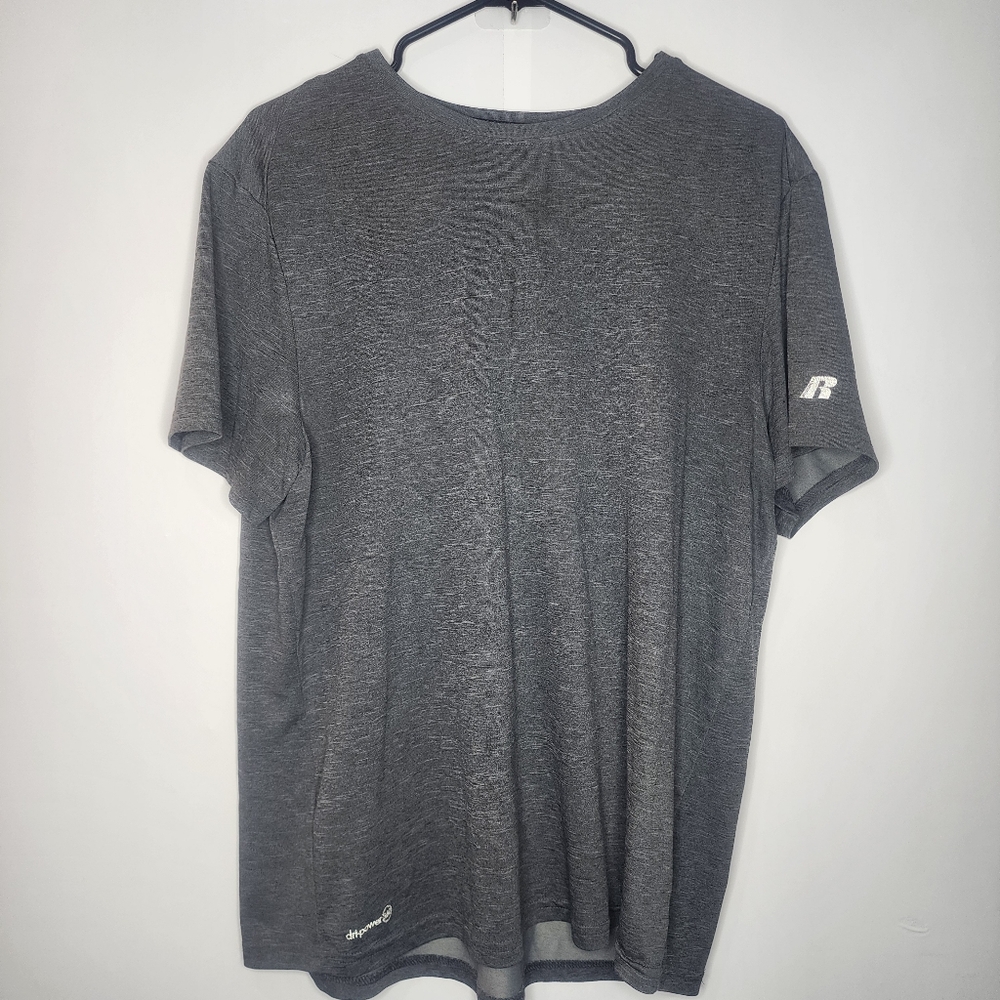 Russell Training Fit Fresh Force Grey Short Sleeve Shirt, Men Large